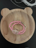 Rose quartz take off and put back on anklet 8 inch