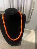 Orange cat eye  necklace