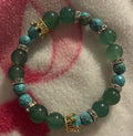 Green adventuring and turquoise bracelet