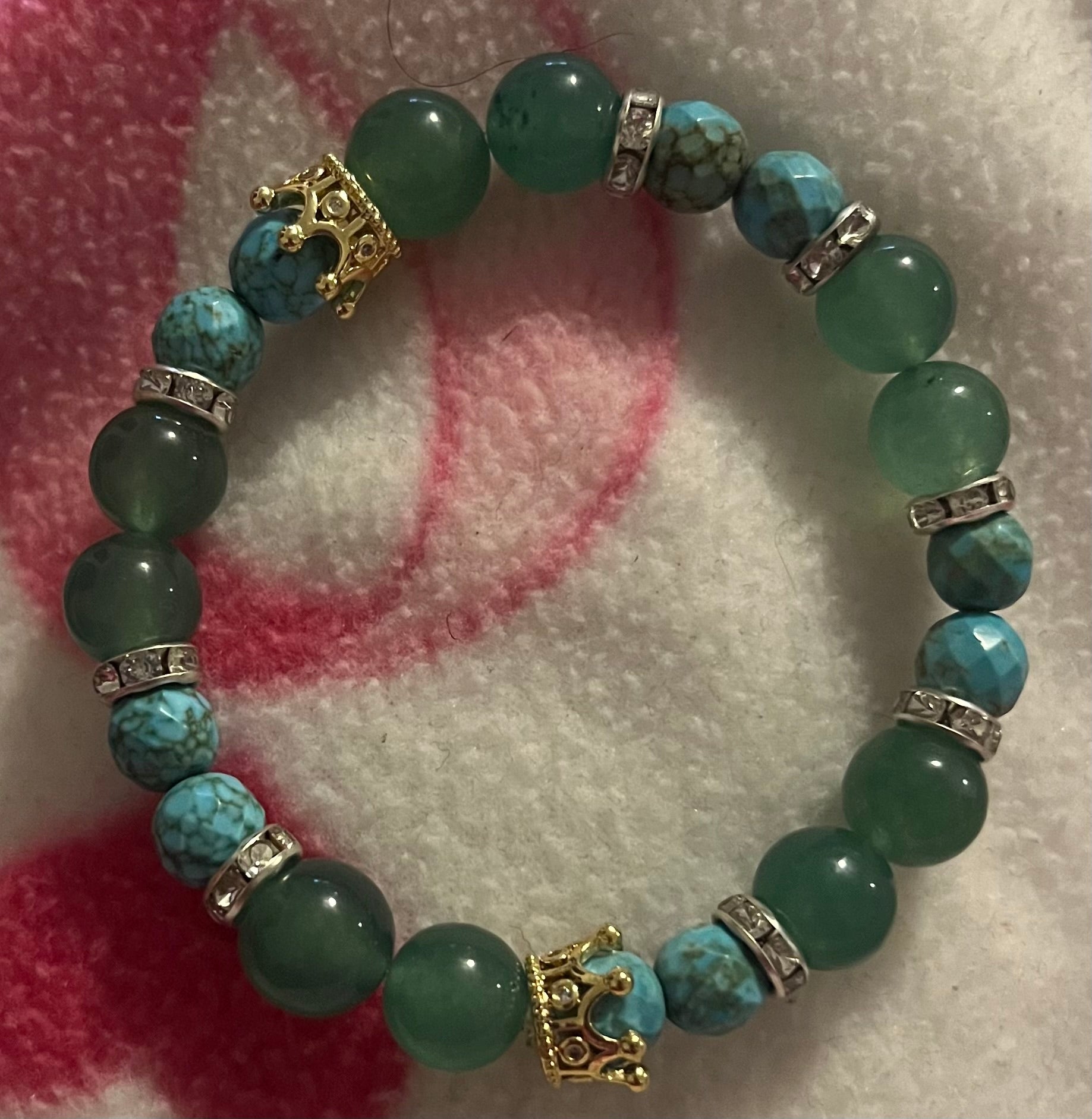 Green adventuring and turquoise bracelet