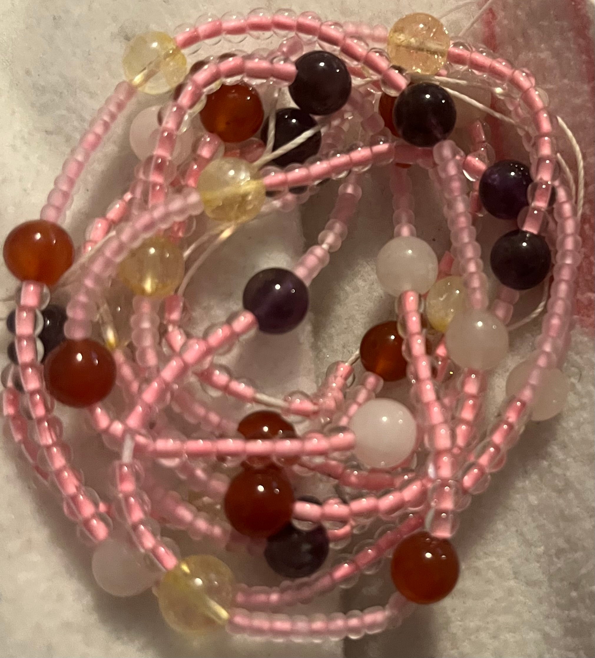Gemstone waist bead