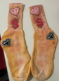 Handmade tie-dye socks