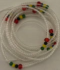 Juneteenth/black history 50 inch tie on waist bead