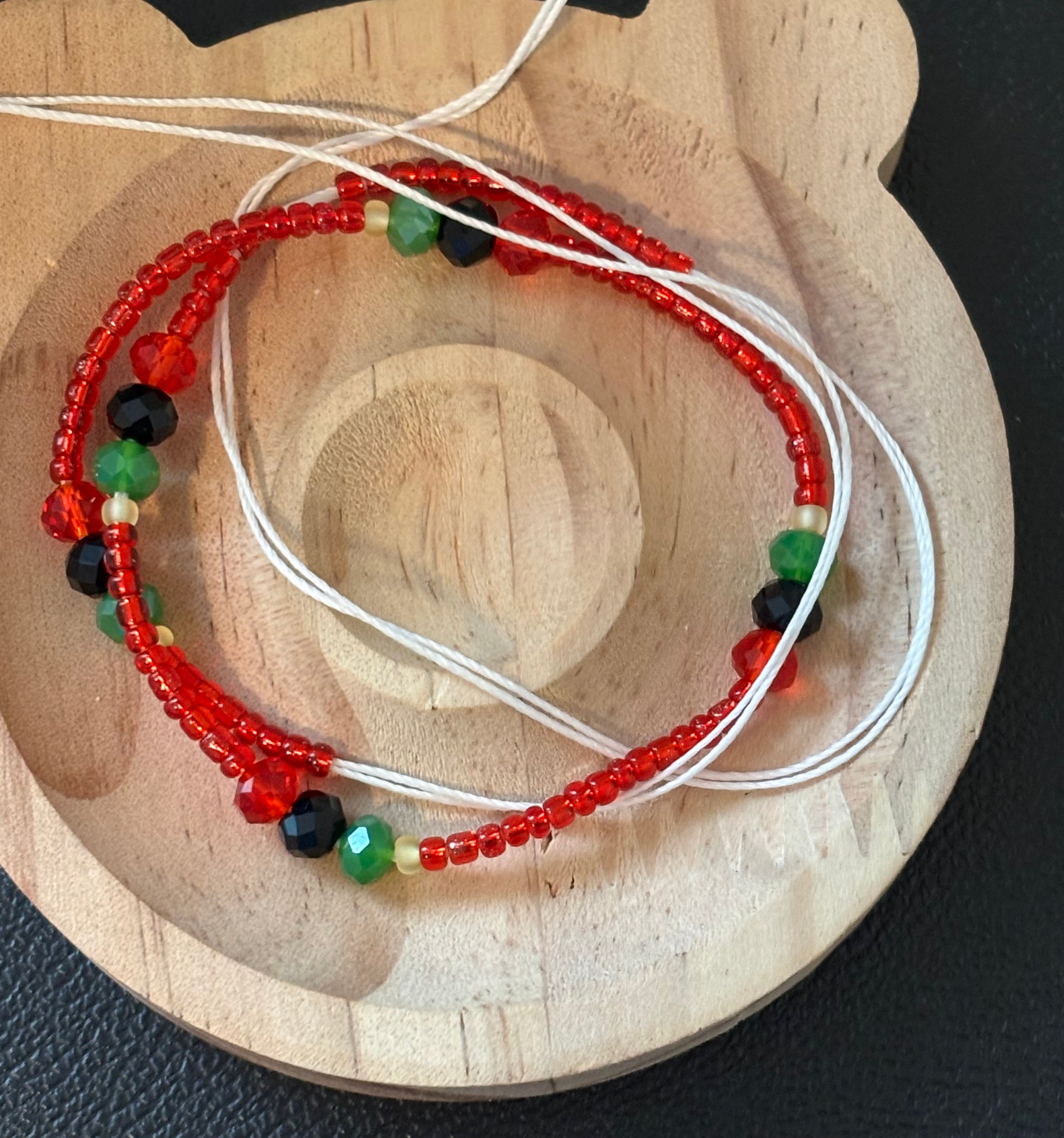 Black history tie on anklet 11 inches