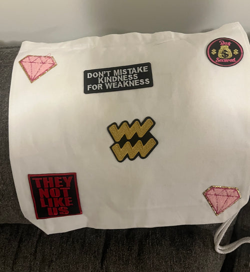 Aquarius zodiac sign large bag