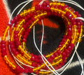 Fire 50 inch waist bead tie on