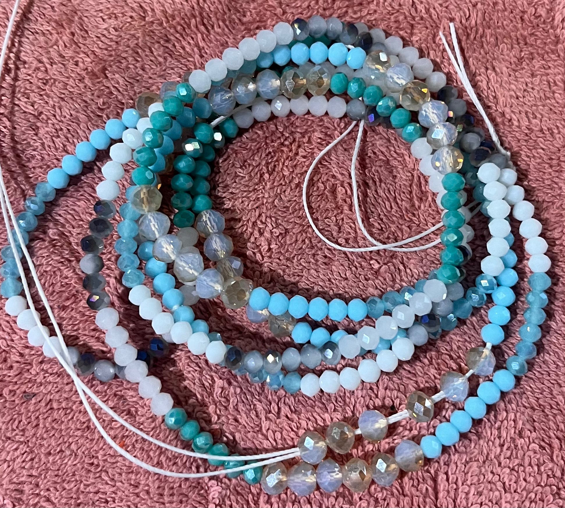 Summer time 50 inch tie on waist bead