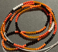 Boo you/ orange drop tie on waist beads 39 inches