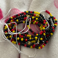 Juneteenth/black history 50 inch tie on waist bead