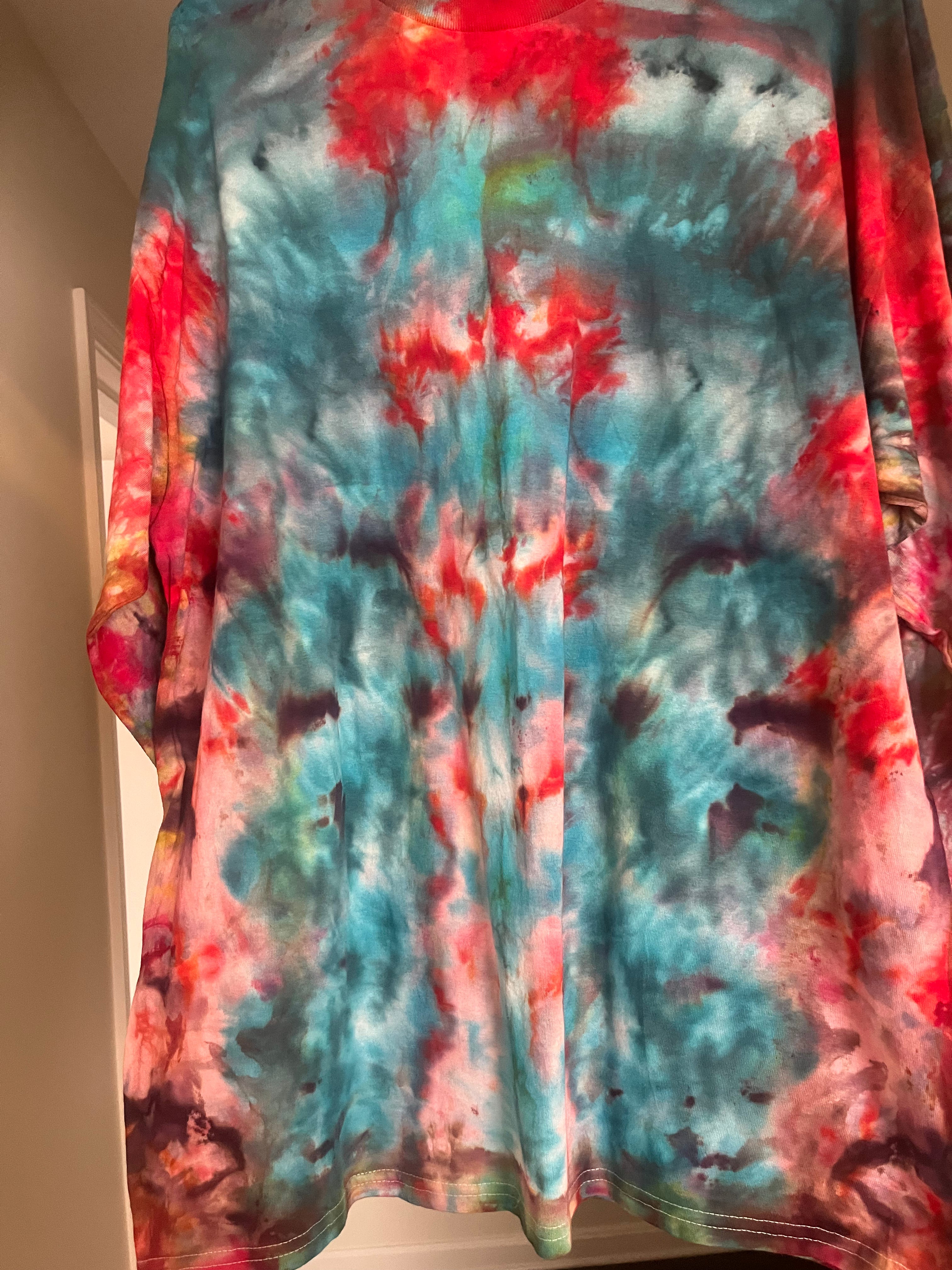 Adult extra large long sleeve handmade tie-dye shirt