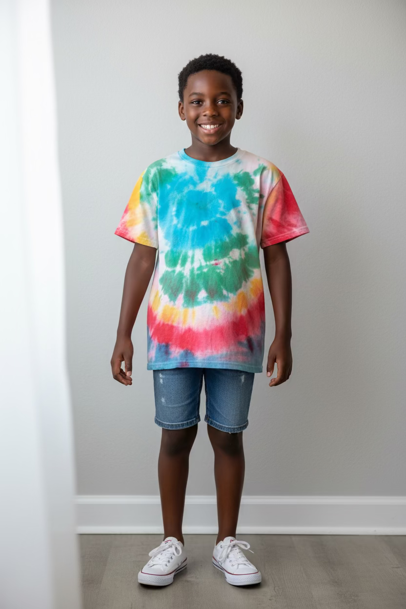 Kid tie-dye shirt size large