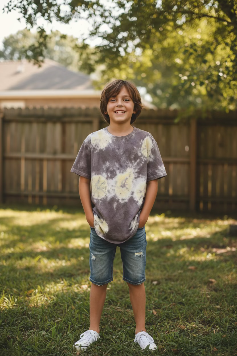 Kid large tie-dye shirt