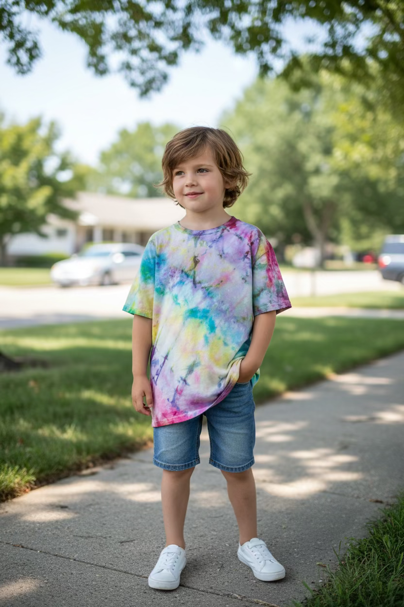Kid tie-dye shirt size extra large