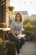 Person wearing the Faith shirt